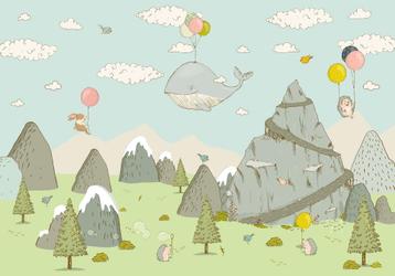 Kinderkamer behang Mountain Traveler, 400x280, Muurdeco4kids beschikbaar voor biedingen