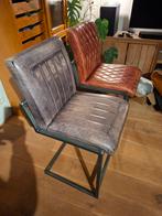Buffel lederen stoelen / barkrukken, Twee, Leer, Ophalen of Verzenden, Zo goed als nieuw