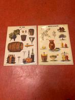 Vintage metalen Schoolplaten: Wijn en Olijfolie, Ophalen of Verzenden, Huis en Tuin