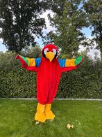 Te Huur: Papegaai-kostuum, Mascotte, Dieren, Carnaval, Ophalen of Verzenden, Zo goed als nieuw, Carnaval