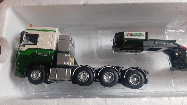 Wsi DAF van Westdijk met dieplader, Hobby en Vrije tijd, Modelauto's | 1:50, Zo goed als nieuw, Auto, Wsi, Ophalen of Verzenden