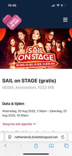 Tickets sail on stage, Tickets en Kaartjes, Twee personen