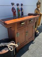 Chinees Rozenhouten buffetkast met siersloten, Ophalen, Gebruikt, 100 tot 150 cm, 50 tot 100 cm