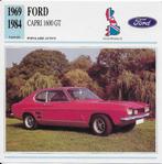 Ma673 autokaart ford capri 1600 gt ( 1969 - 1984 ), Ophalen of Verzenden, Zo goed als nieuw, Auto's