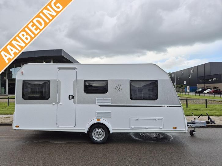 Knaus Sport 460 EU, Caravans en Kamperen, Caravans, Bedrijf, tot en met 4, 1000 - 1250 kg, Standaardzit, Knaus, 2 aparte bedden