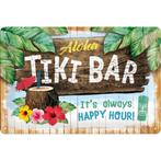 Aloha Tiki Bar happy hour relief reclamebord van metaal deco, Huis en Inrichting, Info@deconoord.nl, Verzenden, Deco Noord, Nieuw