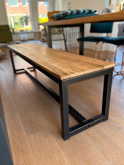 Teakhouten bankje (tafel ook beschikbaar!), Huis en Inrichting, Tafels | Eettafels, Zo goed als nieuw, Vijf personen of meer, Rechthoekig