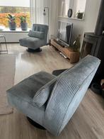 Blauw grijze Rib Stoelen, Minder dan 50 cm, Gebruikt, Minder dan 75 cm, Ophalen of Verzenden