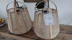 Twee rotan/bamboe hanglampen, Ophalen of Verzenden, Minder dan 50 cm