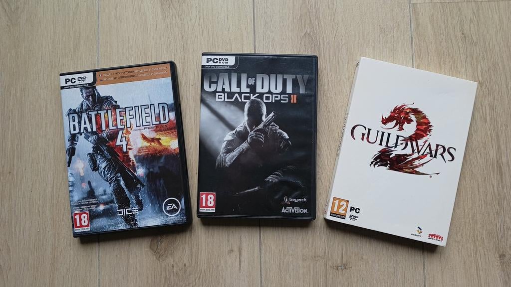 3 PC Games: Guild Wars 2, Call of Duty, Battlefield 4, Spelcomputers en Games, Games | Pc, Gebruikt, Role Playing Game (Rpg), 3 spelers of meer