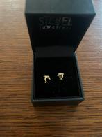 Prachtige gouden oorbellen dolfijnen, Ophalen of Verzenden, Zo goed als nieuw, Goud