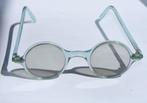 Vintage lichtgewicht bril ronde glazen licht blauw jaren 30, Overige merken, Bril, Blauw, Gebruikt