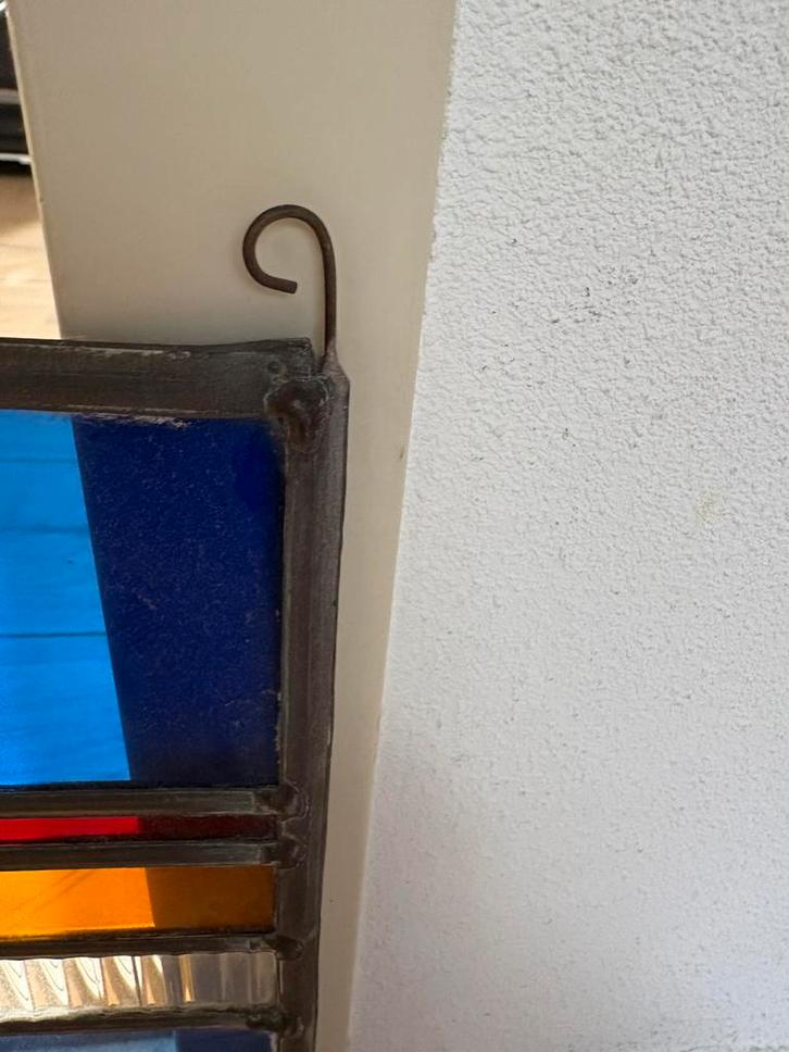 Glas in lood bovenlichten (origineel)/ ramen, Doe-het-zelf en Verbouw, Glas en Ramen, Gebruikt, Gevelraam of Ruit, Minder dan 80 cm