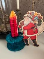 Een nostalgische kerstman met kaars, Antiek en Kunst, Ophalen of Verzenden