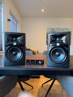 Set JBL 305P MK2 Studio Monitoren speakers voor dj, JBL, Ophalen of Verzenden, Zo goed als nieuw, 60 tot 120 watt