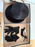 Vintage hoge hoed met accessoires, Antiek en Kunst, Antiek | Kleding en Accessoires, Ophalen, Heren
