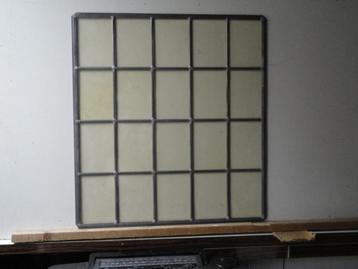 glas in lood, 9 st. geel antiek glas gereed voor assembleren beschikbaar voor biedingen