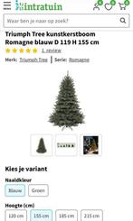 Compacte volle kunstkerstboom blauwgroen 155cm (intratuin), Ophalen of Verzenden, Zo goed als nieuw