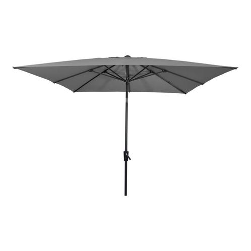 Parasol vierkant met molen grijs, Tuin en Terras, Parasols, Nieuw, Stokparasol, 2 tot 3 meter, Kantelbaar, Ophalen of Verzenden