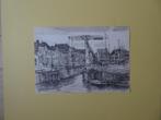 tekening St. Maartensbrug Goes en haven, Gerard Menken 1983, Antiek en Kunst, Kunst | Tekeningen en Foto's, Verzenden