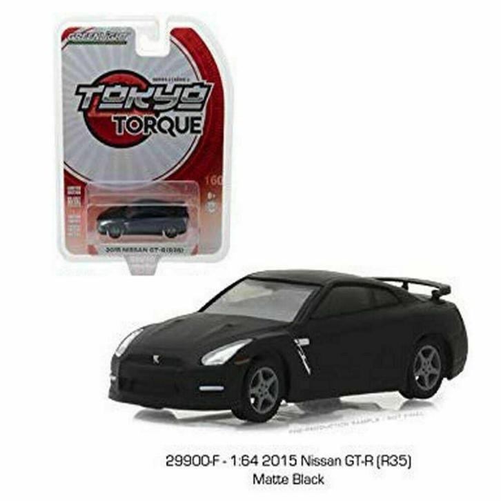 2015 Nissan GT-R (R35) van Greenlight 1/64 Tokyo series 2, Hobby en Vrije tijd, Modelauto's | Overige schalen, Nieuw, Auto, Ophalen of Verzenden