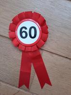 Rozet 60 Jaar – Verjaardag Versiering - Nieuw -, Ophalen of Verzenden, Nieuw, Versiering, Verjaardag