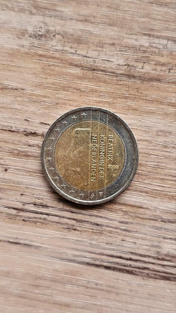 2 Euro Nederland 2000 Beatrix, Postzegels en Munten, Munten | Europa | Euromunten, Losse munt, 2 euro, Overige landen, Ophalen of Verzenden