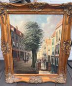 Schilderij, stadsgezicht, Antiek en Kunst, Kunst | Schilderijen | Klassiek, Ophalen of Verzenden