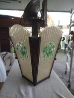 Vintage Plafondlamp met Hert Motief, Huis en Inrichting, Ophalen, Gebruikt, Glas, Minder dan 50 cm
