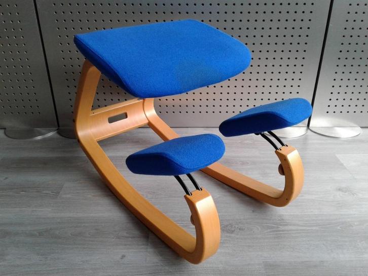 Stokke (Variér) Thatsit (Blauw), Zeer Goed!, Huis en Inrichting, Bureaustoelen, Gebruikt, Bureaustoel, Blauw, Ergonomisch, Ophalen of Verzenden