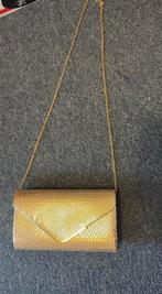Goudkleurige damestas € 10,00, Ophalen of Verzenden, Zo goed als nieuw, Schoudertasje