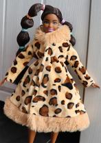 Barbie kleding nieuw - Lange jas bont luipaard voor Curvy, Nieuw, Ophalen of Verzenden, Barbie