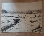 Sfeervolle houtskool tekening., Ophalen
