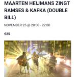 2 Tickets concert Maarten Heijmans, Tickets en Kaartjes, November, Twee personen