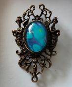 Vintage Victoriaanse brons broche hanger, Ophalen of Verzenden, Zo goed als nieuw, Bruin, Overige materialen