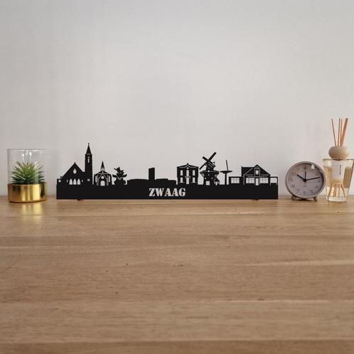 Houten Skyline Zwaag - MDF 55 CM, Huis en Inrichting, Woonaccessoires | Wanddecoraties, Nieuw, Ophalen of Verzenden