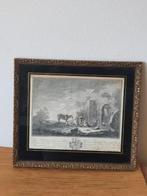 Gravure 1777 schaapherders bij Ruïne Jan juri Balzer, Antiek en Kunst, Ophalen