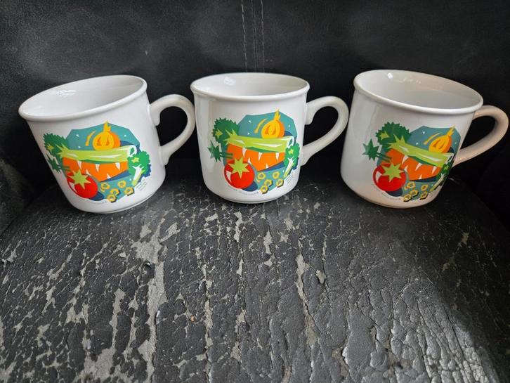 3 stuks Jaren 80 beker van Knorr Quick Soup, Huis en Inrichting, Keuken | Servies, Zo goed als nieuw, Kop(pen) en/of Schotel(s)