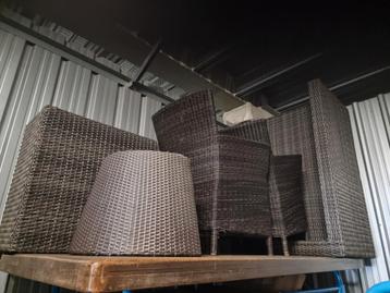 Tuinset 3 stoelen, bank, tafel, bijzettafel beschikbaar voor biedingen