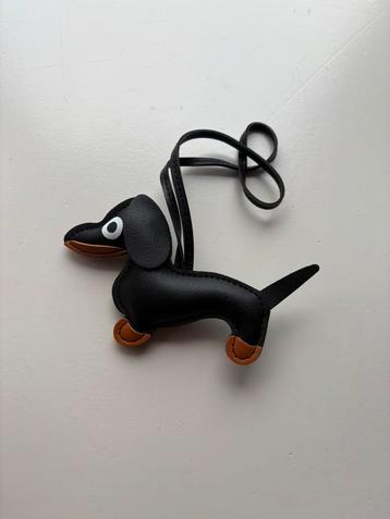 Zwarte teckel bag charm / sleutelhanger beschikbaar voor biedingen