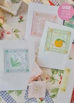 Borduurpatronen herbal tea om kaarten te borduren met kralen, Hobby en Vrije tijd, Borduren en Borduurmachines, Ophalen, Nieuw