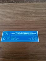 1603 Sticker Peter Rademaker Warmtetechniek Almere, Ophalen of Verzenden