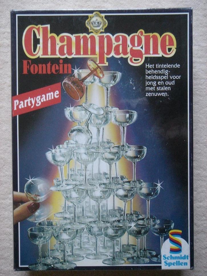 LEUK: Champagne Fontein - Behendigheidsspel alias Jenga, Hobby en Vrije tijd, Gezelschapsspellen | Bordspellen, Zo goed als nieuw