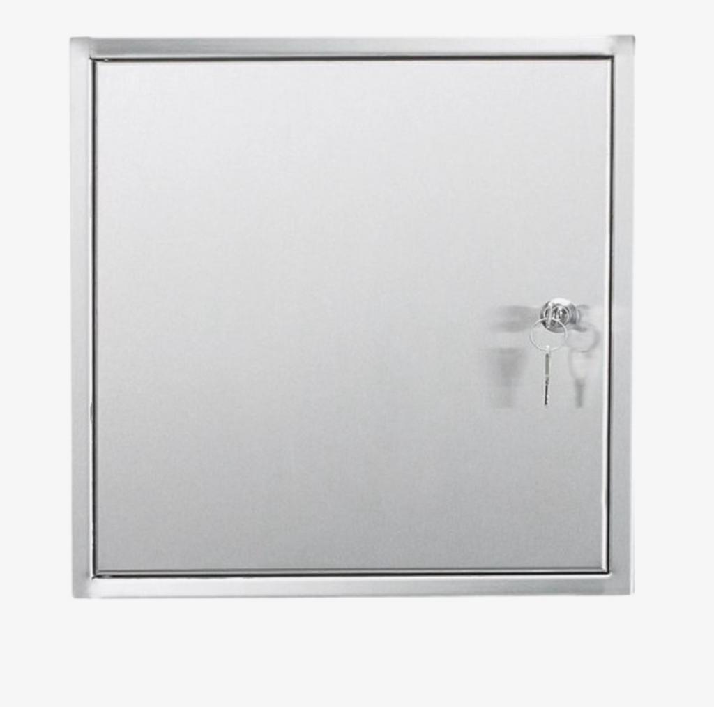 RVS inbouw brievenbus deurtje - NIEUW- 27 x 27 cm, Tuin en Terras, Brievenbussen, Ophalen of Verzenden, Nieuw, Rvs, Inbouw