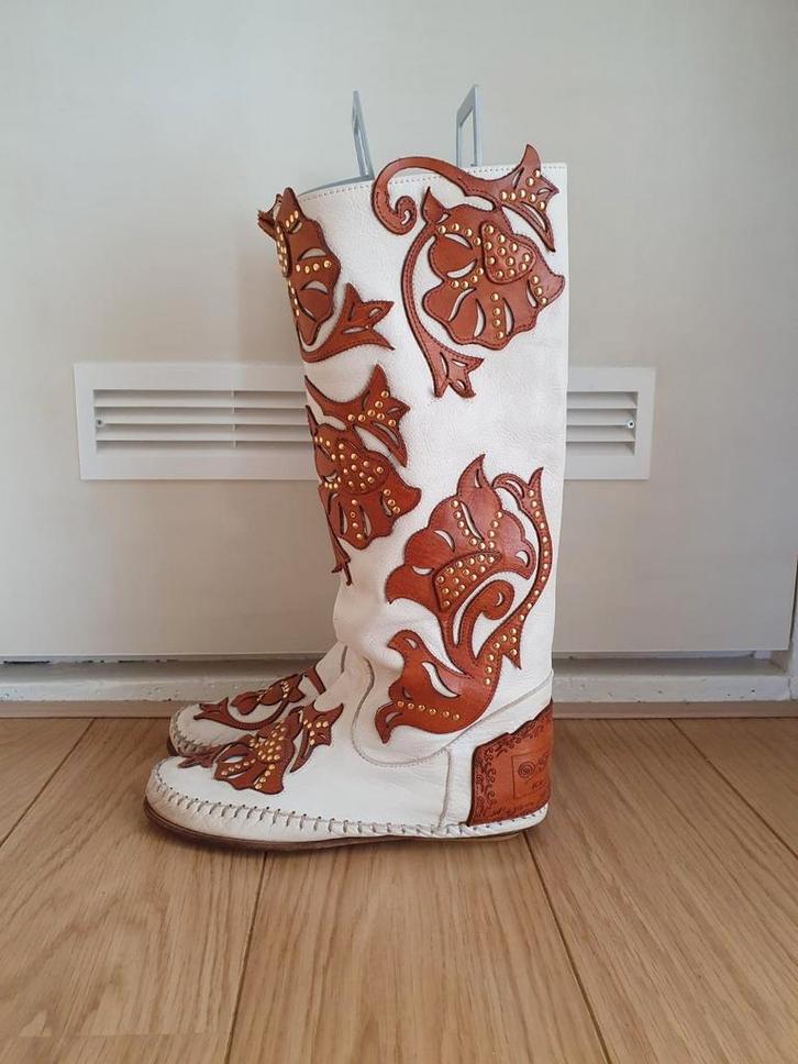 Hoge laarzen Karma of Charme, Kleding | Dames, Schoenen, Gedragen, Hoge laarzen, Wit, Verzenden