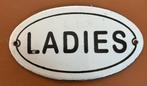 Emaille bordje voor op de wc deur LADIES, Verzenden