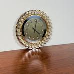 Hollywood regency klok van Junghans, goud en kristal, Ophalen of Verzenden, Zo goed als nieuw, Analoog, Wandklok