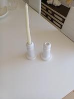 Vintage mid-century modern design kaarsen kandelaars wit, Huis en Inrichting, Woonaccessoires | Kandelaars en Kaarsen, Ophalen of Verzenden