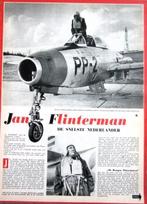 Vintage artikel vliegtuigpiloot J. Flinterman 1953 luchmacht, Ophalen of Verzenden, Landmacht, Nederland