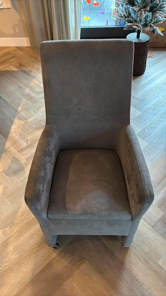 Eetkamerstoelen 6st, Huis en Inrichting, Stoelen, Vier, Stof, Grijs, Ophalen of Verzenden